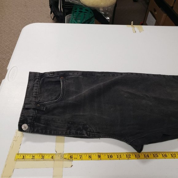 Re/Done Womens 70s Straight Jeans Size 30 High Rise Black 5 Pocket Denim Grunge - Picture 8 of 11